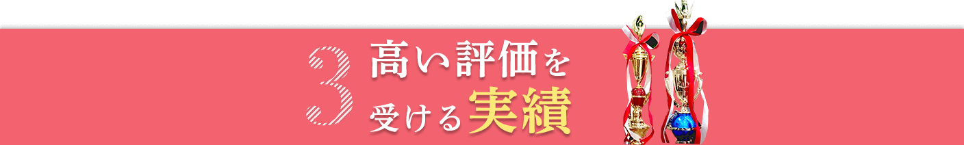 高い評価を受ける実績