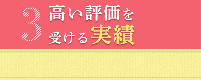 高い評価を受ける実績