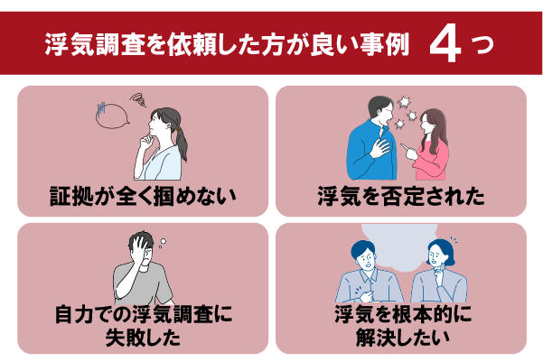 浮気調査に依頼した方が良い事例