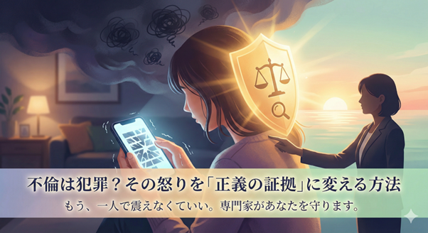不倫相手を犯罪者にしたい？その怒りを「正義の証拠」に変えて制裁を下す方法