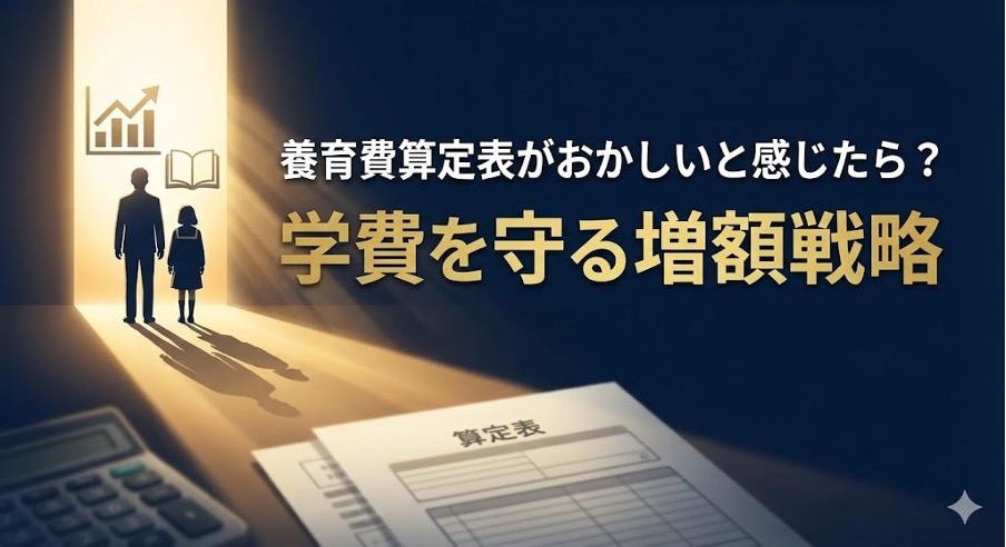 養育費算定表がおかしいと感じたら？学費を守る増額戦略