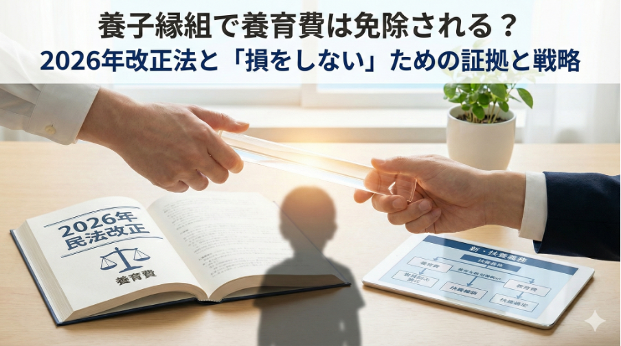 養子縁組で養育費は免除される？2026年改正法と「損をしない」ための証拠と戦略