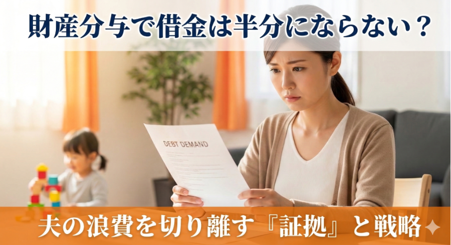 財産分与で借金は半分にならない？夫の浪費を切り離す『証拠』と戦略