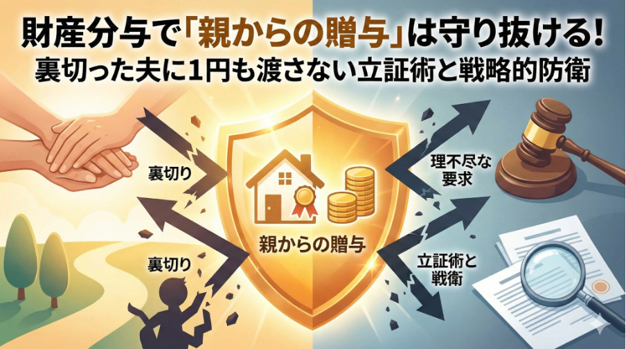 財産分与で「親からの贈与」は守り抜ける！裏切った夫に1円も渡さない立証術と戦略的防衛