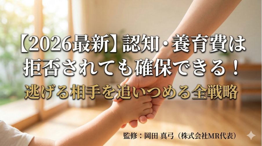 【2026最新】認知・養育費は拒否されても確保できる！逃げる相手を追いつめる全戦略