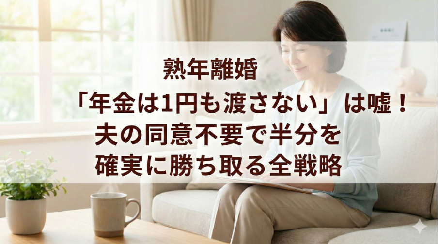 熟年離婚「年金は1円も渡さない」は嘘！夫の同意不要で半分を確実に勝ち取る全戦略