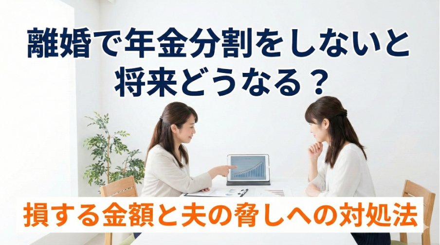 離婚で年金分割をしないと将来どうなる？損する金額と配偶者の脅しへの対処法
