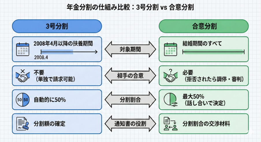3号分割と合意分割の比較