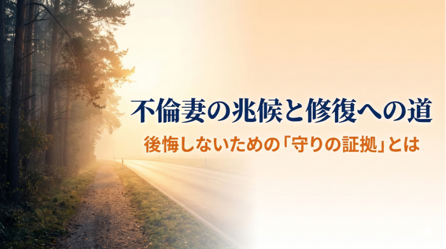 不倫妻の兆候と修復への道｜後悔しないための「守りの証拠」とは