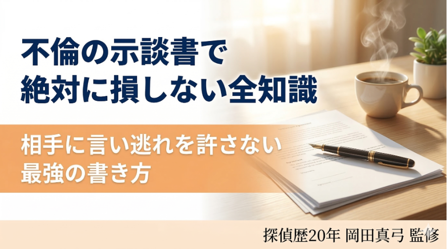 不倫の示談書で絶対に損しない全知識｜相手に言い逃れを許さない最強の書き方