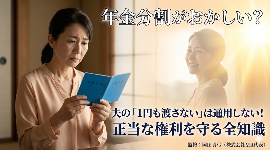 年金分割がおかしい？夫の「1円も渡さない」は通用しない！正当な権利を守る全知識