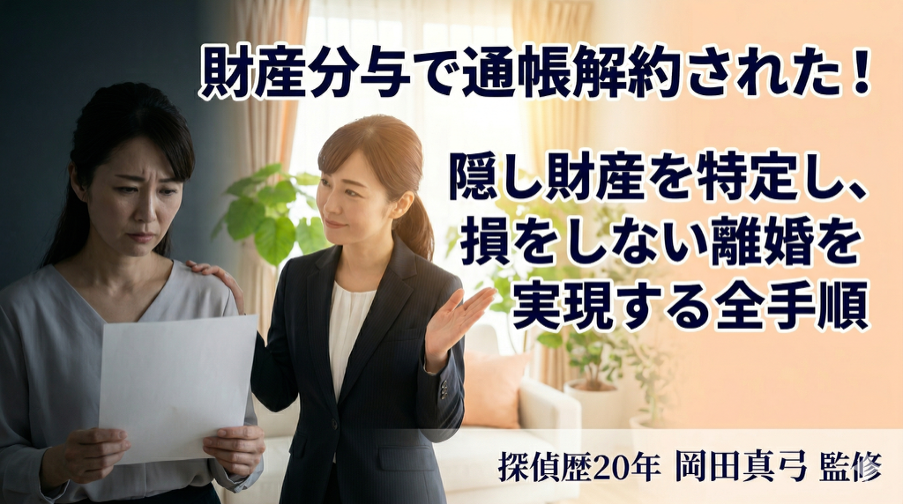 財産分与で通帳解約された！隠し財産を特定し、損をしない離婚を実現する全手順