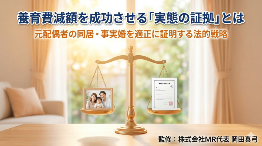 養育費減額を成功させる「実態の証拠」とは｜元配偶者の同居・事実婚を適正に証明する法的戦略