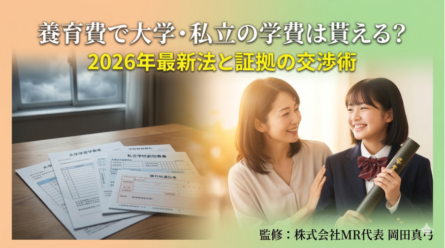 養育費で大学・私立の学費は貰える？2026年最新法と証拠の交渉術