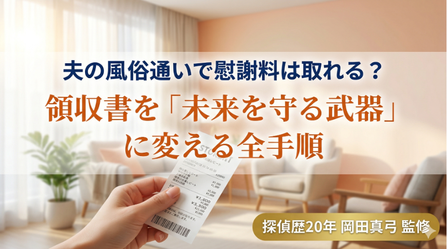 夫の風俗通いで慰謝料は取れる？領収書を「未来を守る武器」に変える全手順