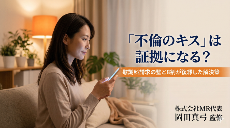 不倫のキス」は証拠になる？慰謝料請求の壁と8割が復縁した解決策