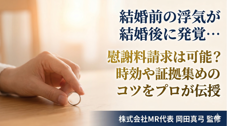 結婚前の浮気が結婚後に発覚…慰謝料請求は可能？時効や証拠集めのコツをプロが伝授