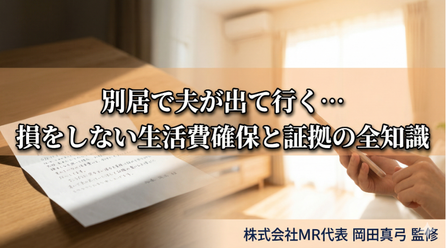 別居で夫が出て行く…損をしないための生活費確保と証拠の全知識