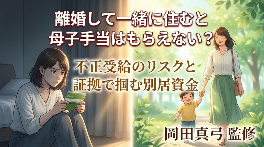 離婚して一緒に住むと母子手当はもらえない？不正受給のリスクと証拠で掴む別居資金