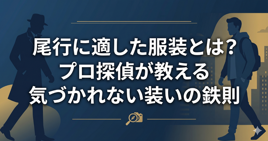 尾行に適した服装とは?プロ探偵が教える「気づかれない」装いの鉄則