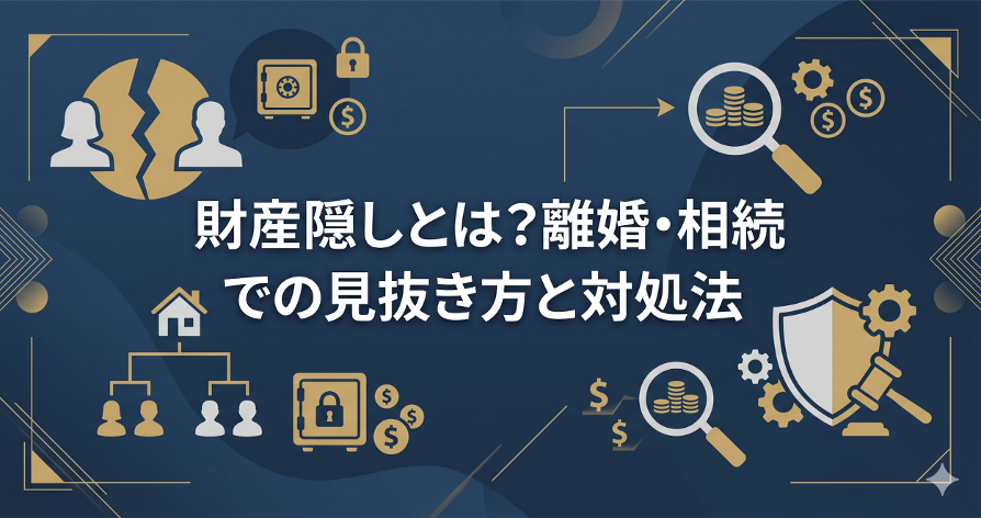 財産隠しとは?離婚・相続での見抜き方と対処法