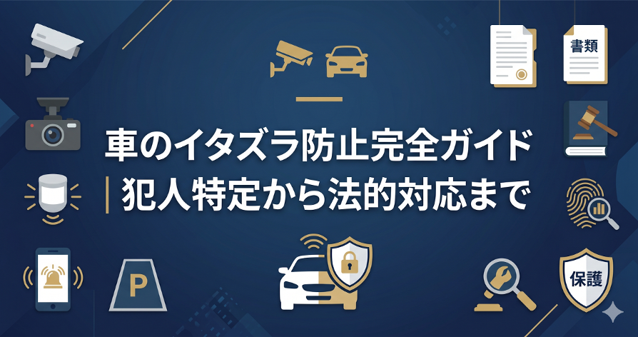 車のイタズラ防止完全ガイド|犯人特定から法的対応まで