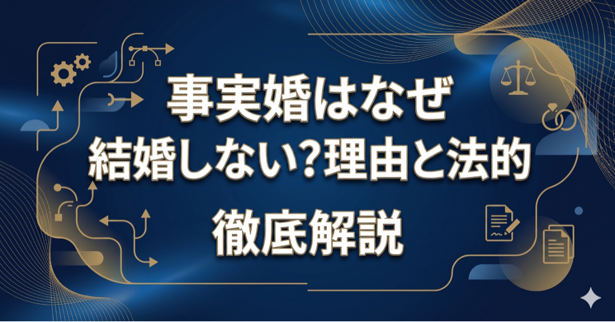 事実婚はなぜ結婚しない?理由と法的違いを徹底解説