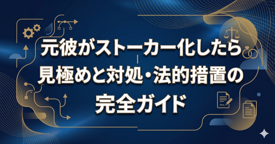 元彼がストーカー化したら｜見極めと対処・法的措置の完全ガイド