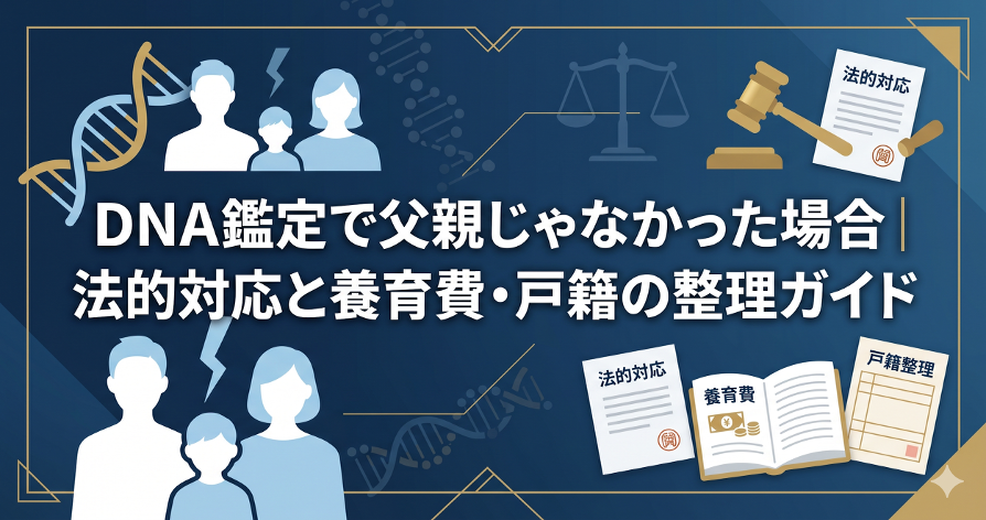 DNA鑑定で父親じゃなかった場合｜法的対応と養育費・戸籍の整理ガイド