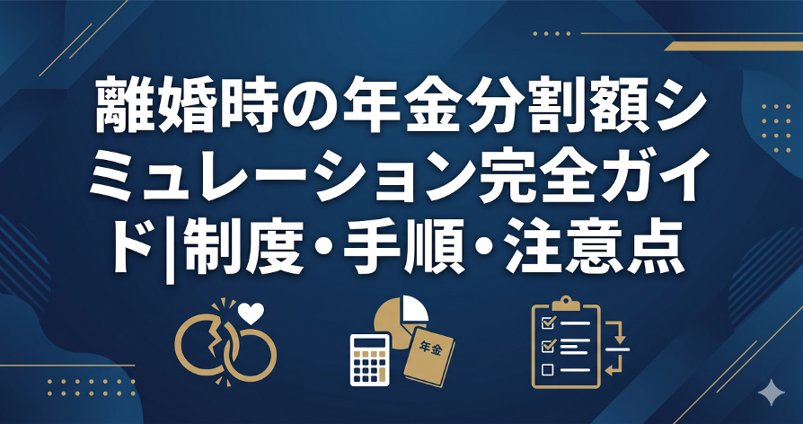 離婚時の年金分割額シミュレーション完全ガイド|制度・手順・注意点