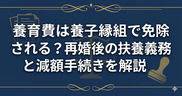 養育費は養子縁組で免除される?再婚後の扶養義務と減額手続きを解説