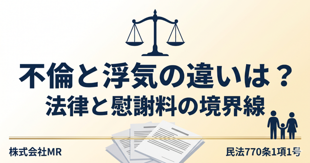 不倫と浮気の違いは?法律と慰謝料の境界線