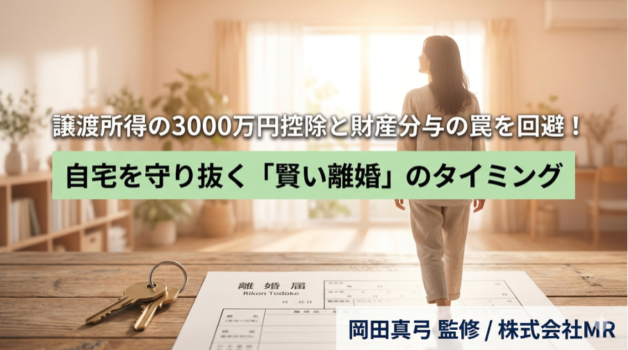 保護中: 譲渡所得の3000万円控除を活用して財産分与トラブルを回避！自宅を守り抜く「賢い離婚」のタイミング