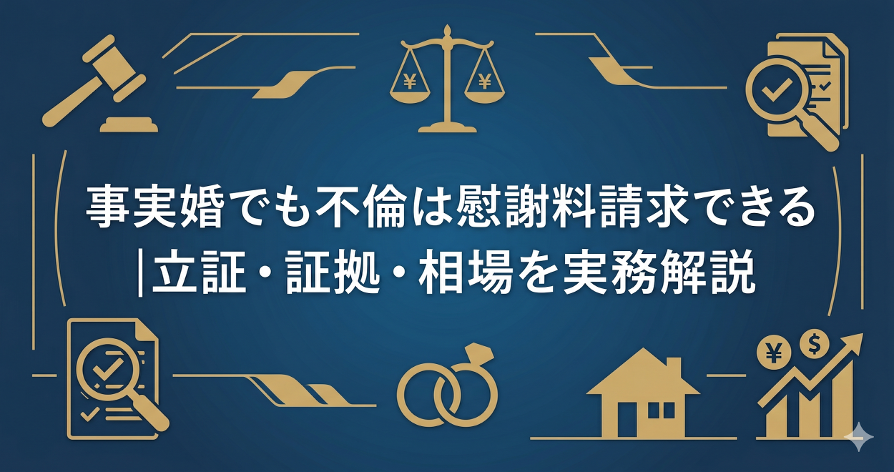 事実婚でも不倫は慰謝料請求できる｜立証・証拠・相場を実務解説