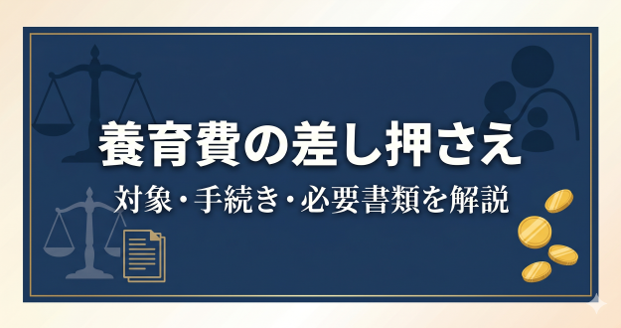 養育費の差し押さえ｜対象・手続き・必要書類を解説